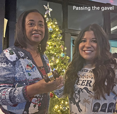 Stephanie Graham passes gavel to CL Lopez, 2025 president